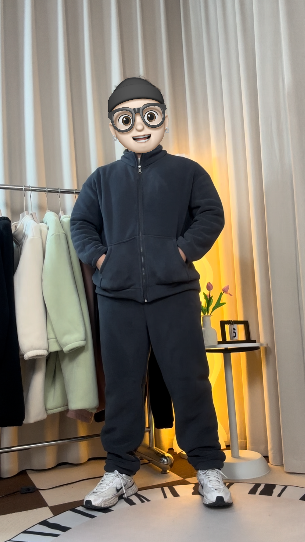 双十一秋冬保暖男套装居家外穿运动休闲加绒外穿套装情侣款舒适