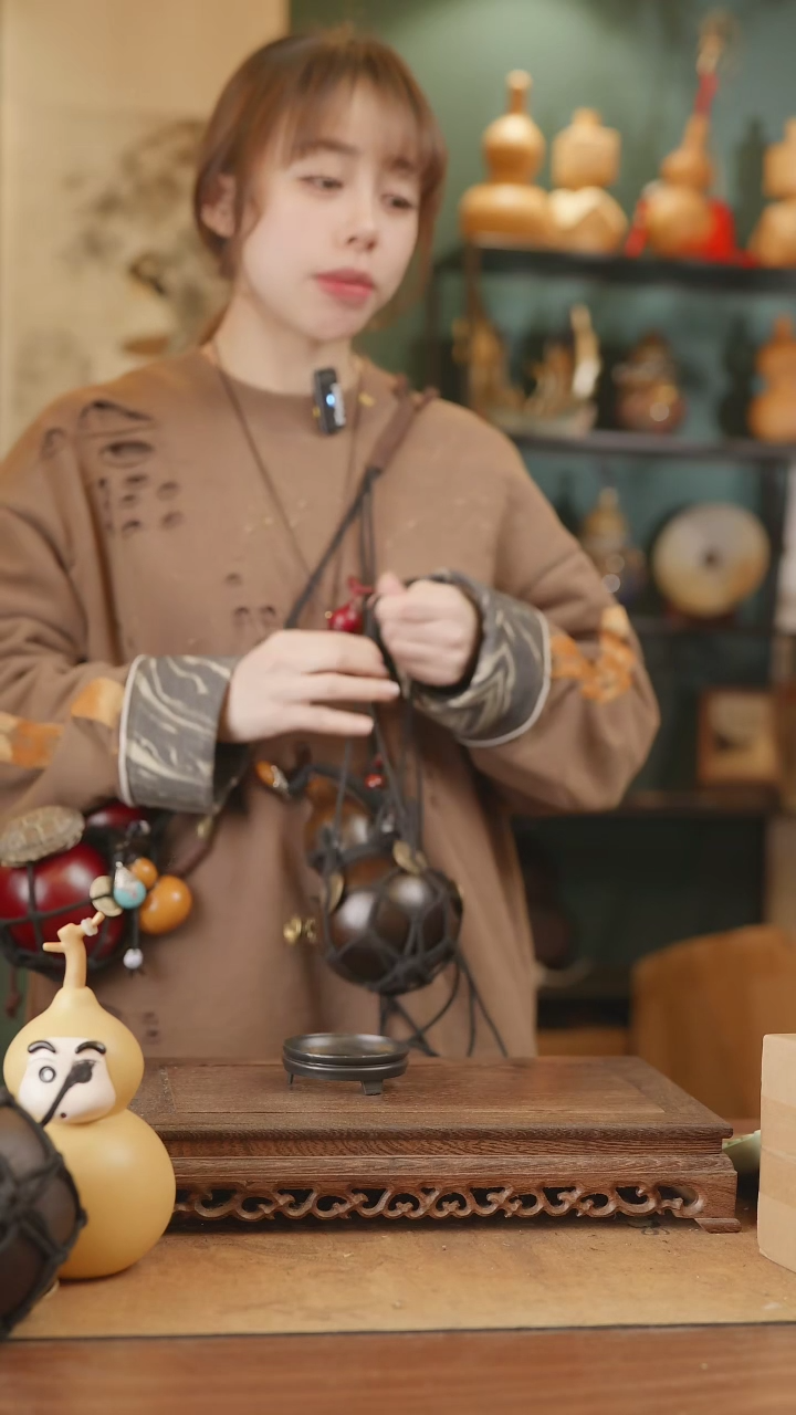 【闪购商品】319号精品天然大漆工艺防渗内胆酒葫芦~