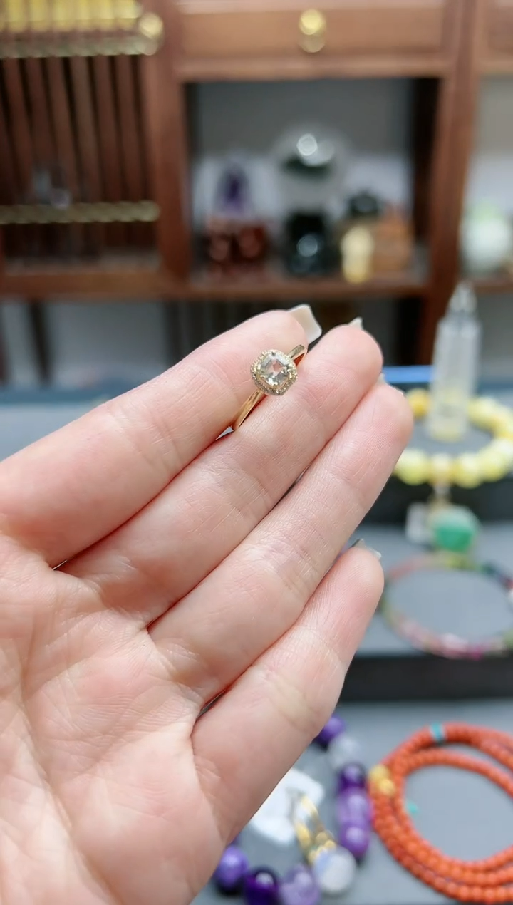 【闪购商品】碧玺戒指18K金镶嵌18k金碧玺戒指*1 GW