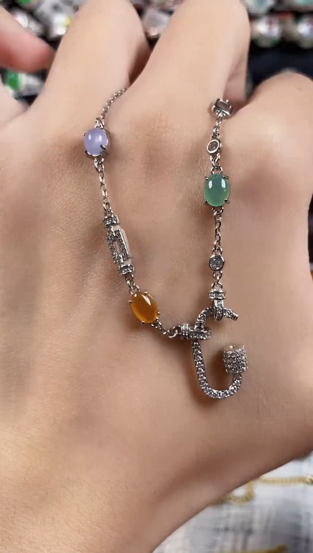 银S925镶嵌戒指翡翠 天然A货翡翠100