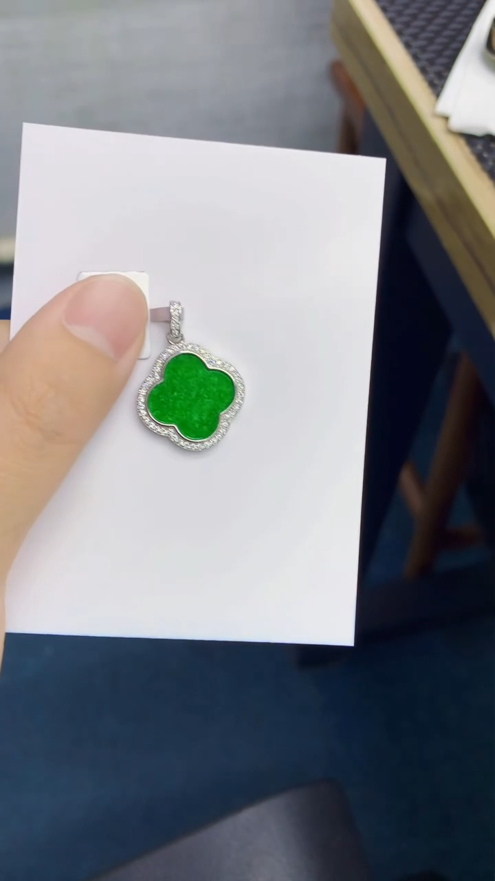 翡翠未镶嵌颈饰V             1