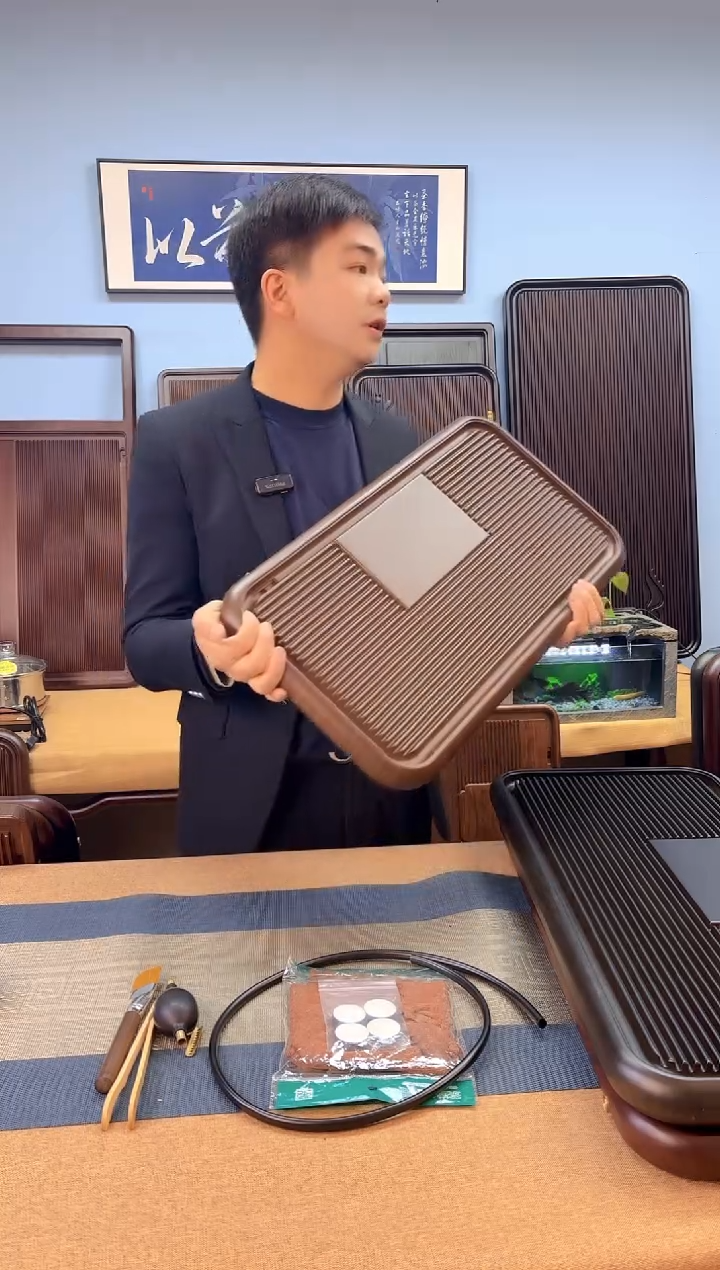 【闪购商品】凌龙黄色款式茶盘60*32*4
