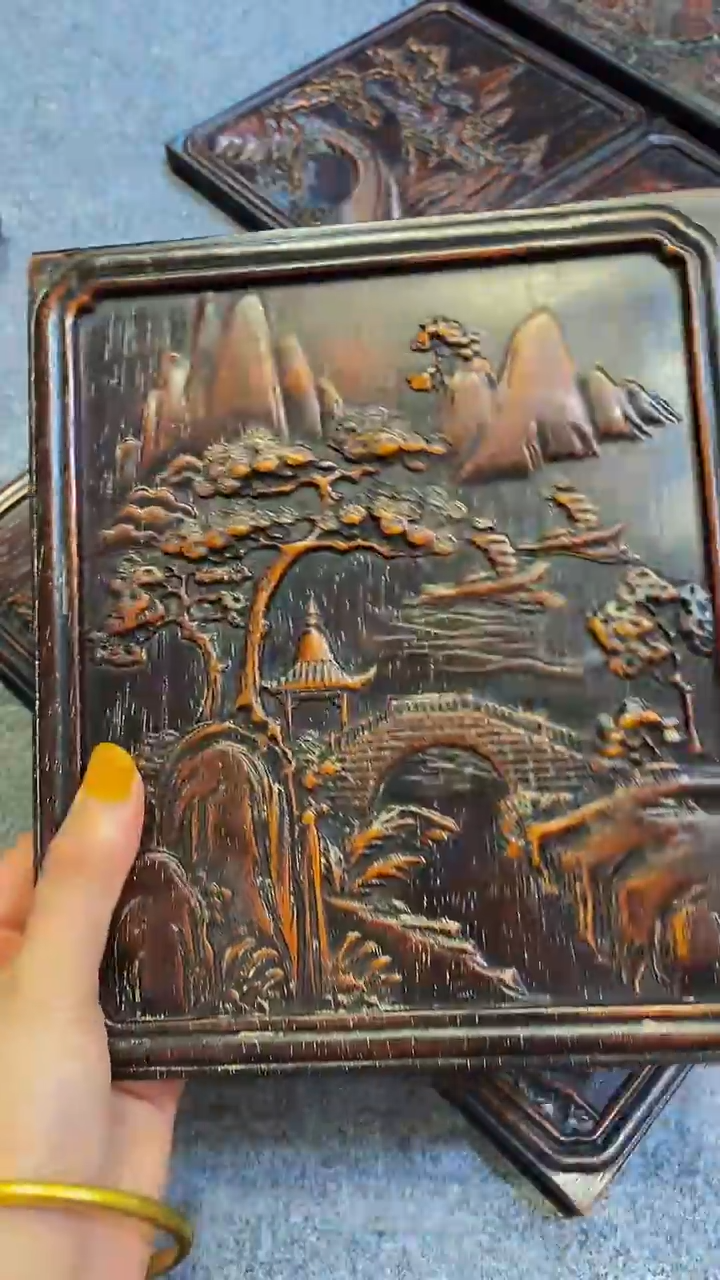 木紫檀雕刻一物一拍