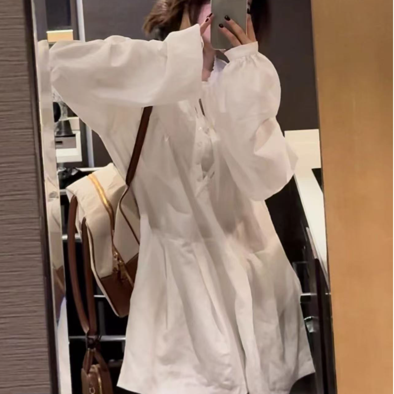 集FPEACHZHOU,天丝亚麻花边白色系带衬衫裙裤休闲度假设计感