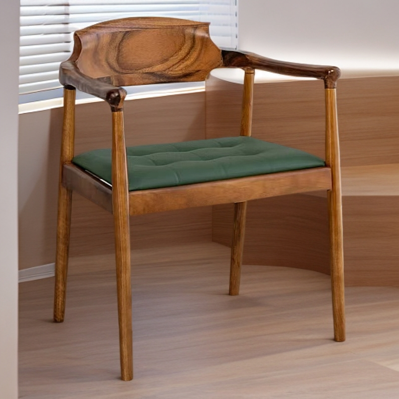 南美胡桃木莫克椅美式酒店家用简约办公北欧餐厅书桌椅