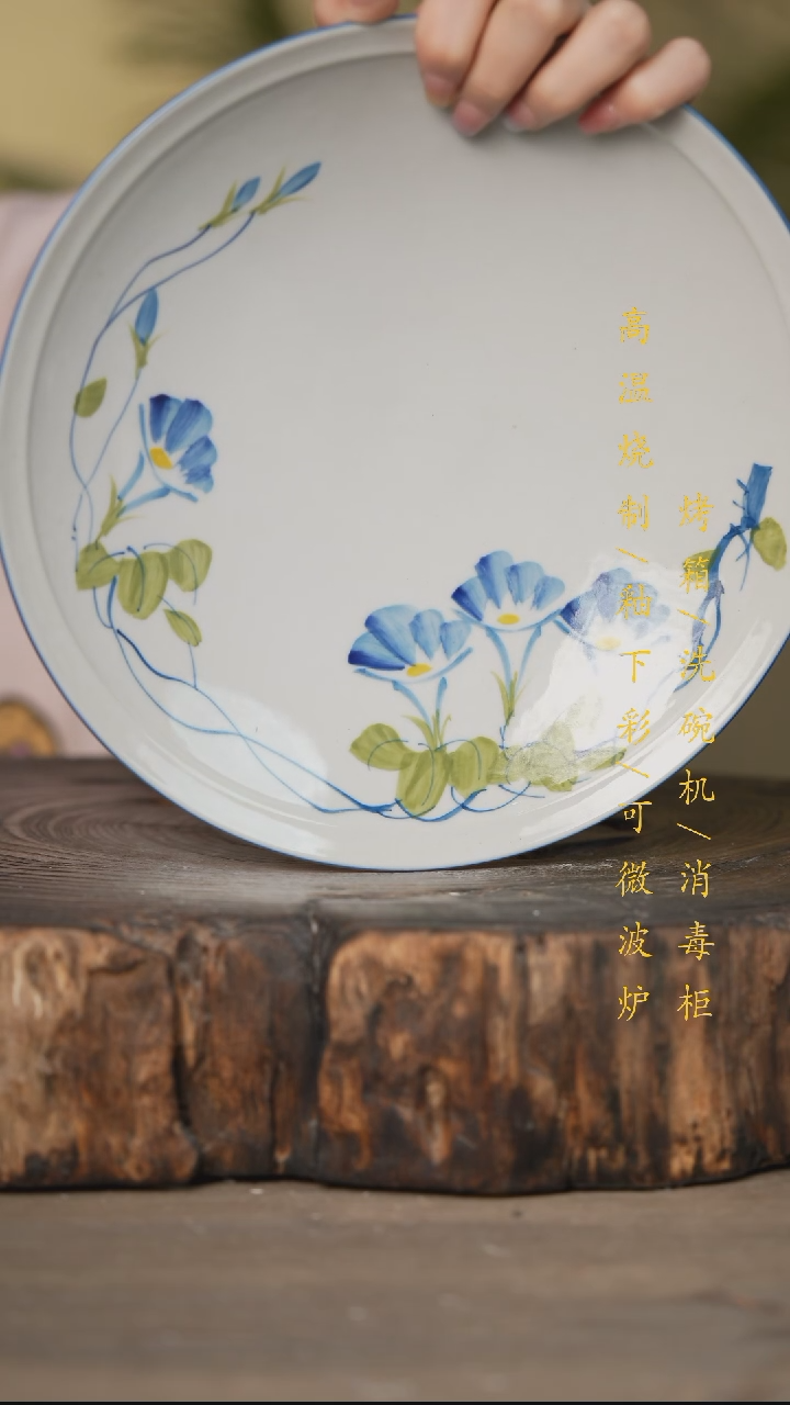 碗景德镇高温釉下彩可微波烤箱洗碗机