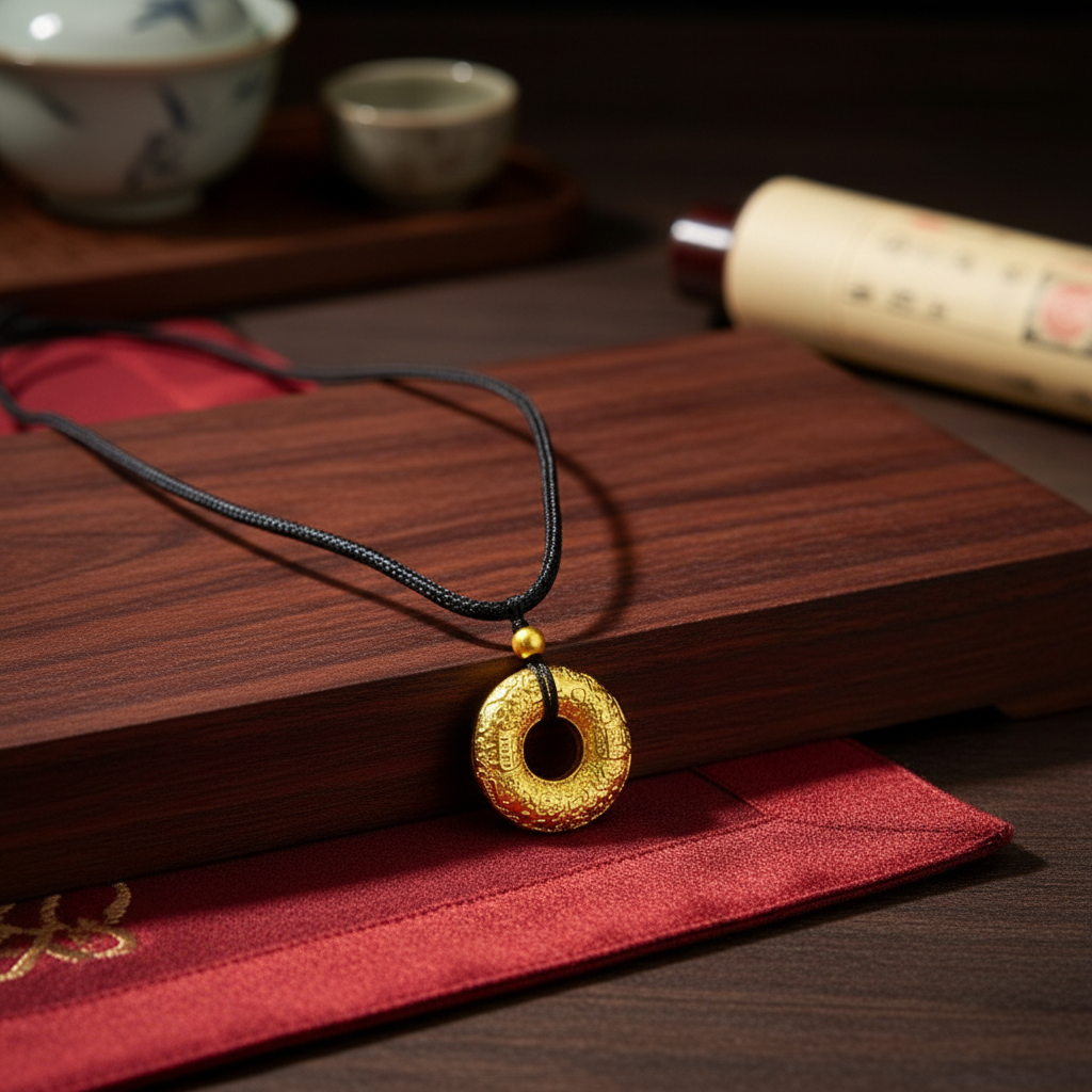 合金吊坠 合金吊坠百福传承平安扣花丝设计节日礼物编织编绳素圈