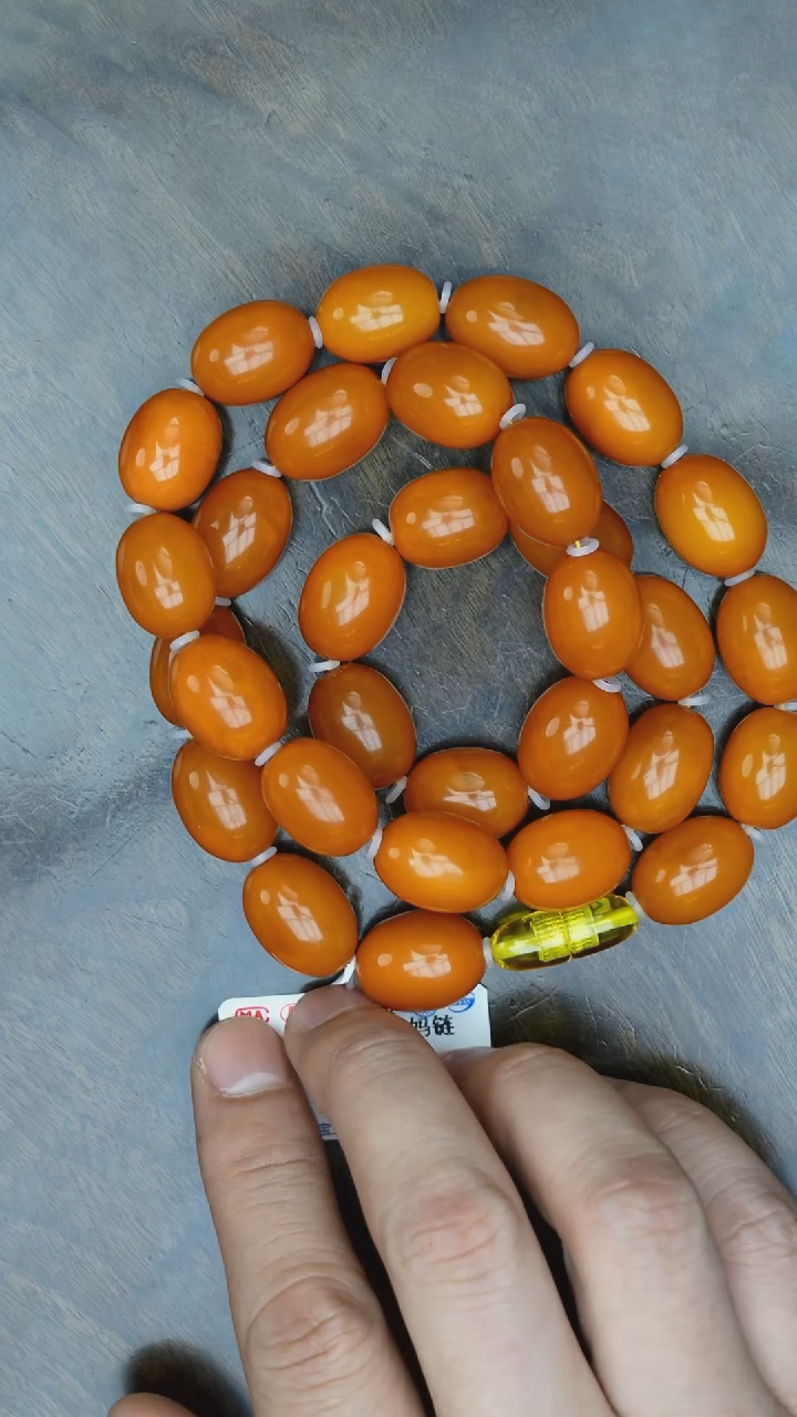 【闪购商品】琥珀裸石未镶嵌老蜡枣珠妈妈链多样性发其一