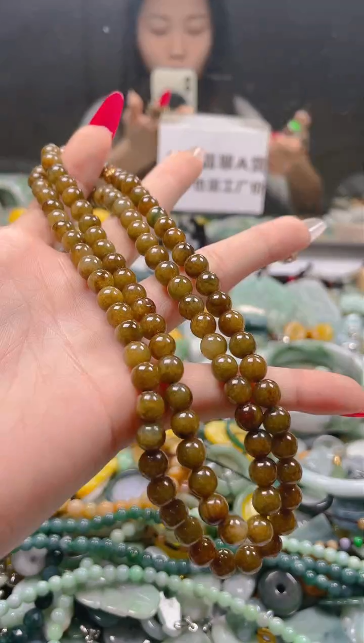 【闪购商品】翡翠颈饰未镶嵌7MM/M/翡翠A货一图一物