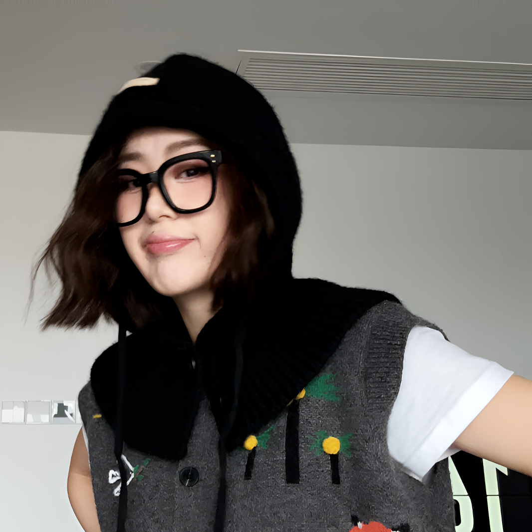 【黑帽子】手工羊毛围脖帽子 MZ001