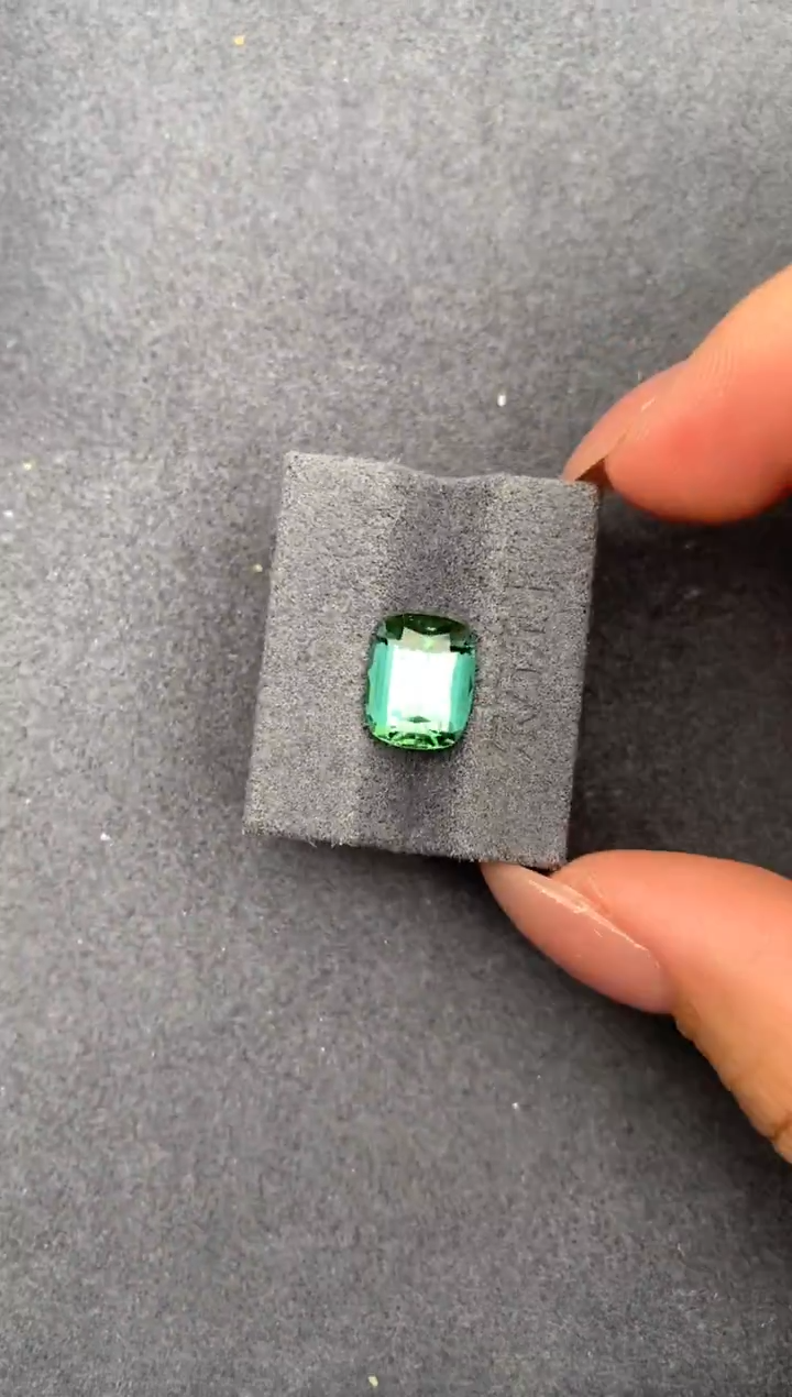 未镶嵌裸石碧玺3.4ct  绿碧玺 定制 FH 