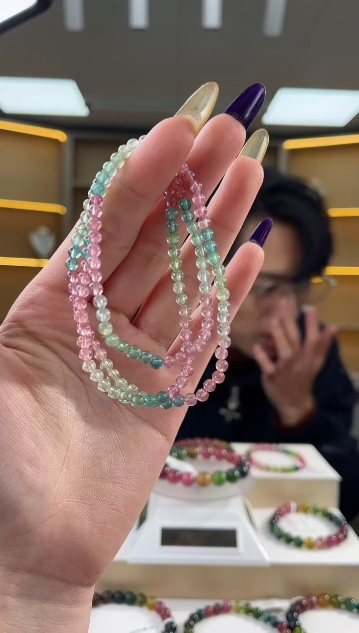 【闪购商品】碧玺手串未镶嵌3mm（多样性发一件）