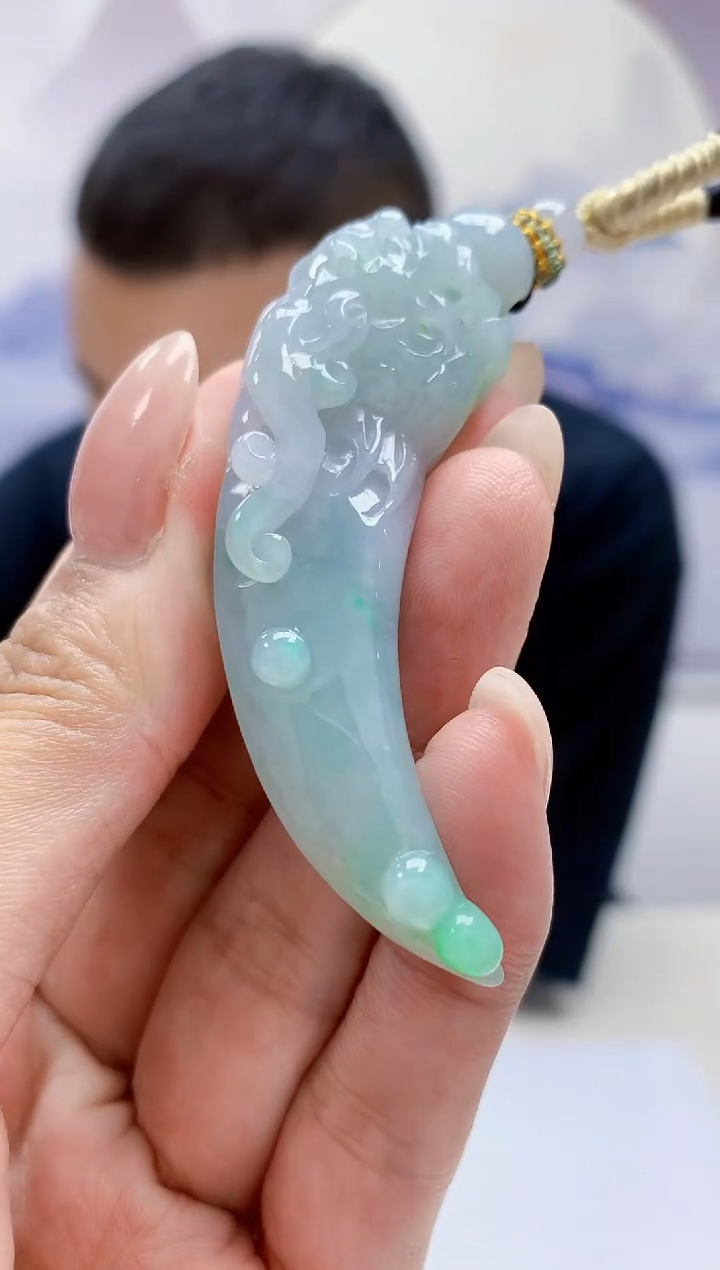 未镶嵌定制翡翠4898MM-毛货挂件109