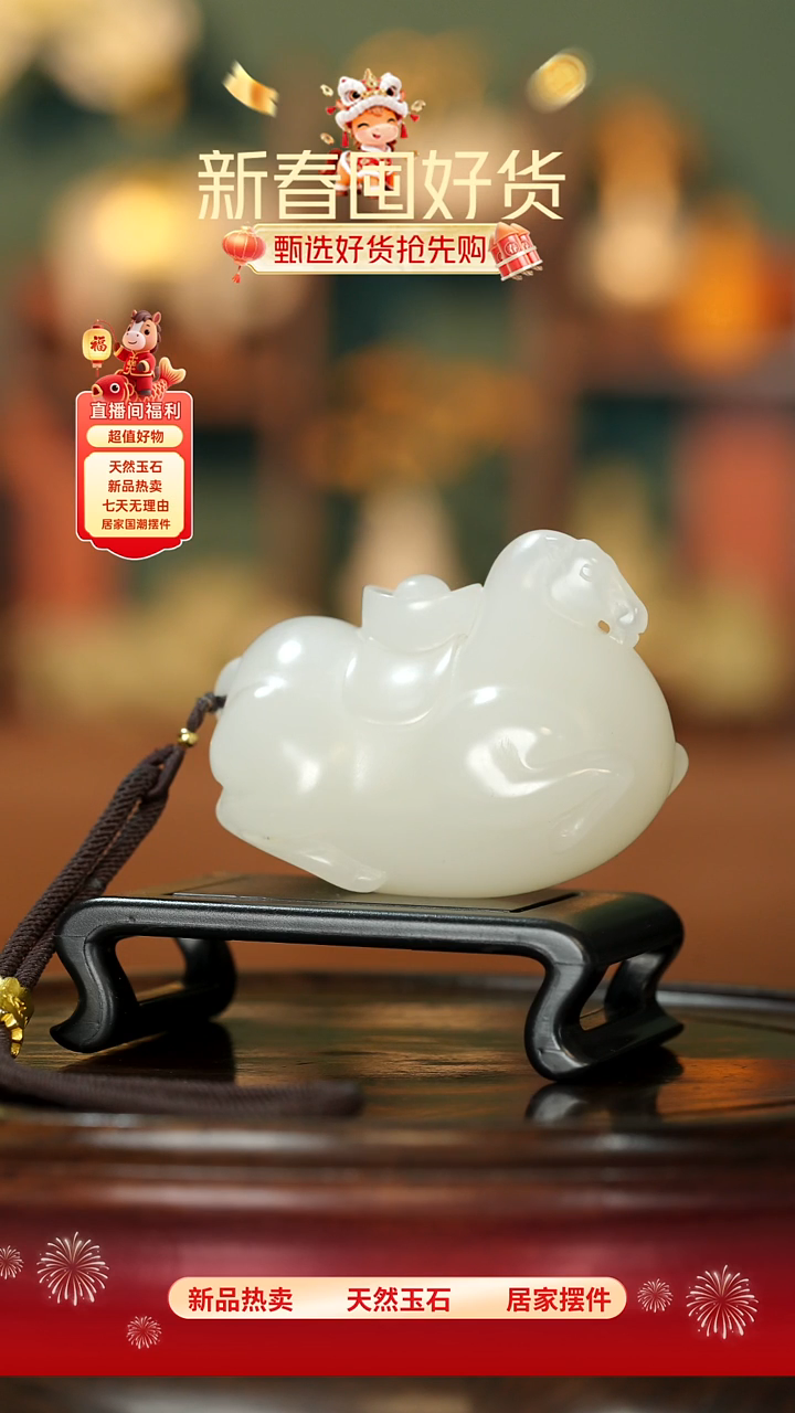 玉《马上有钱》摆件