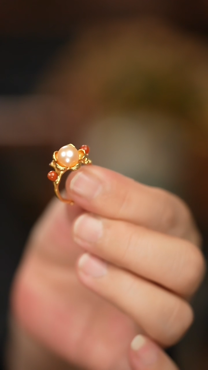 【闪购商品】戒指银S925镶嵌淡水珍珠新款