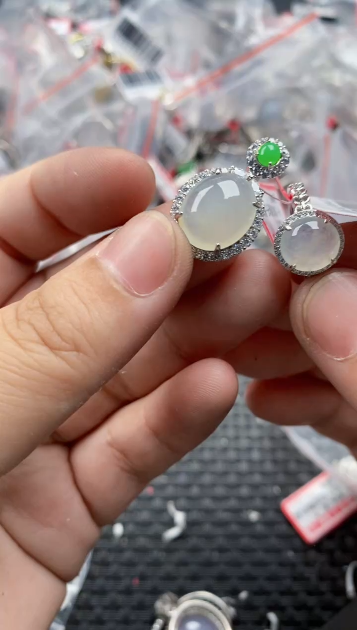 银S925镶嵌戒指翡翠88888   7