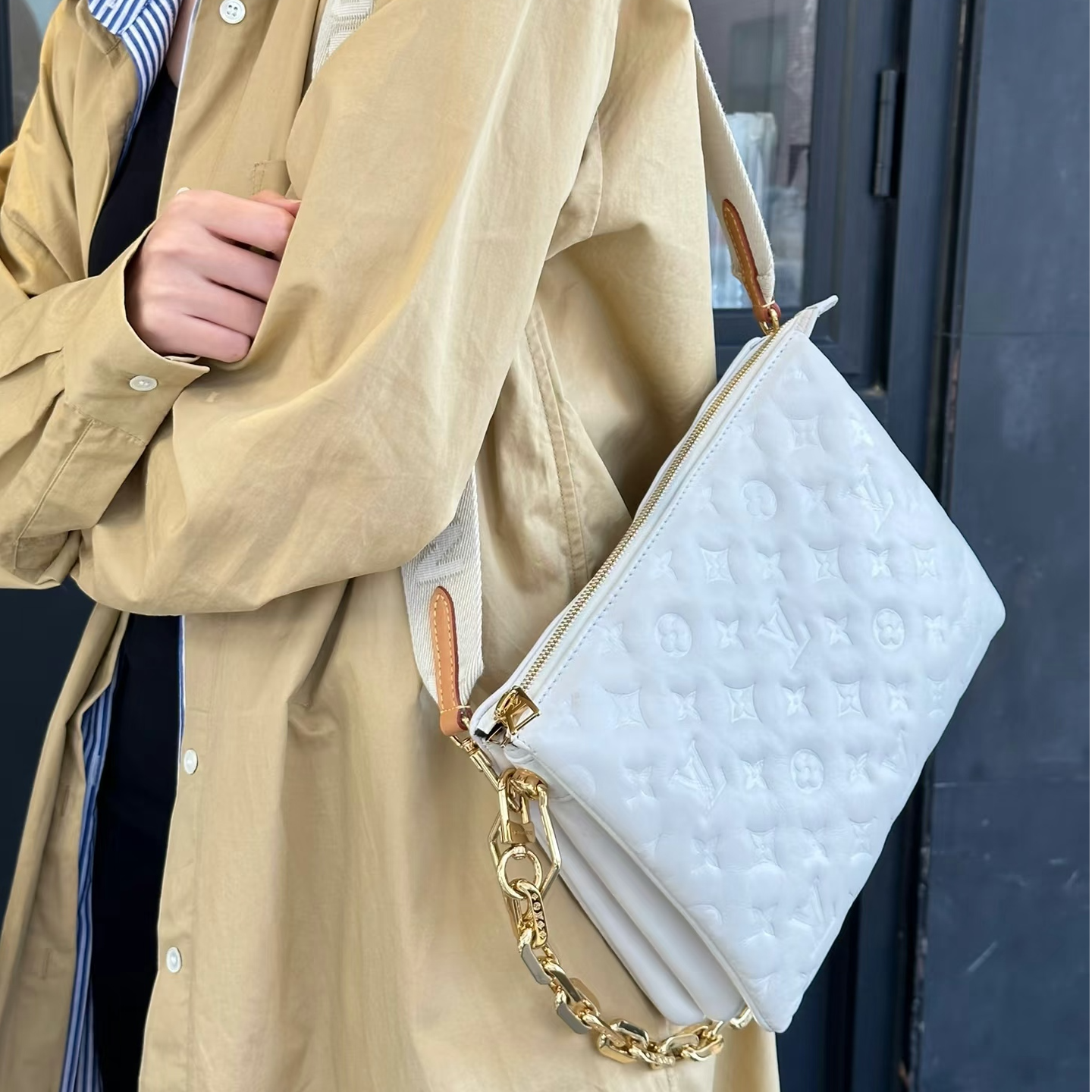 99新 LouisVuitton/路易威登 coussin链条包 白色小号/99新/优选