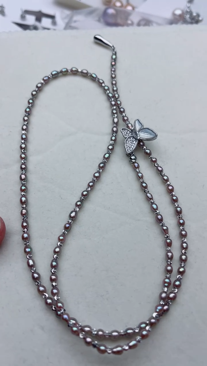 项链未镶嵌淡水珍珠多样性发其一，非无暇