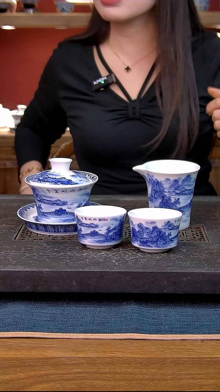  简装家用款4件套 白瓷陶瓷茶具