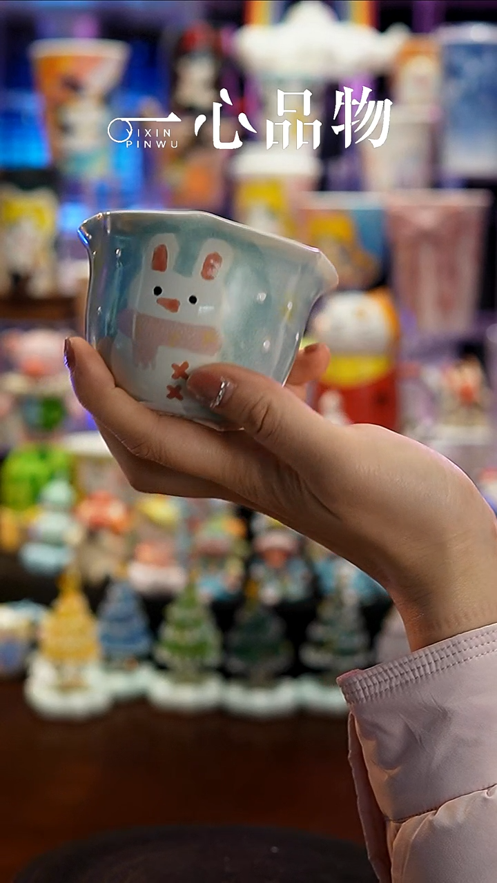 杯子瓷Y035景德镇手工手绘杯子摆件