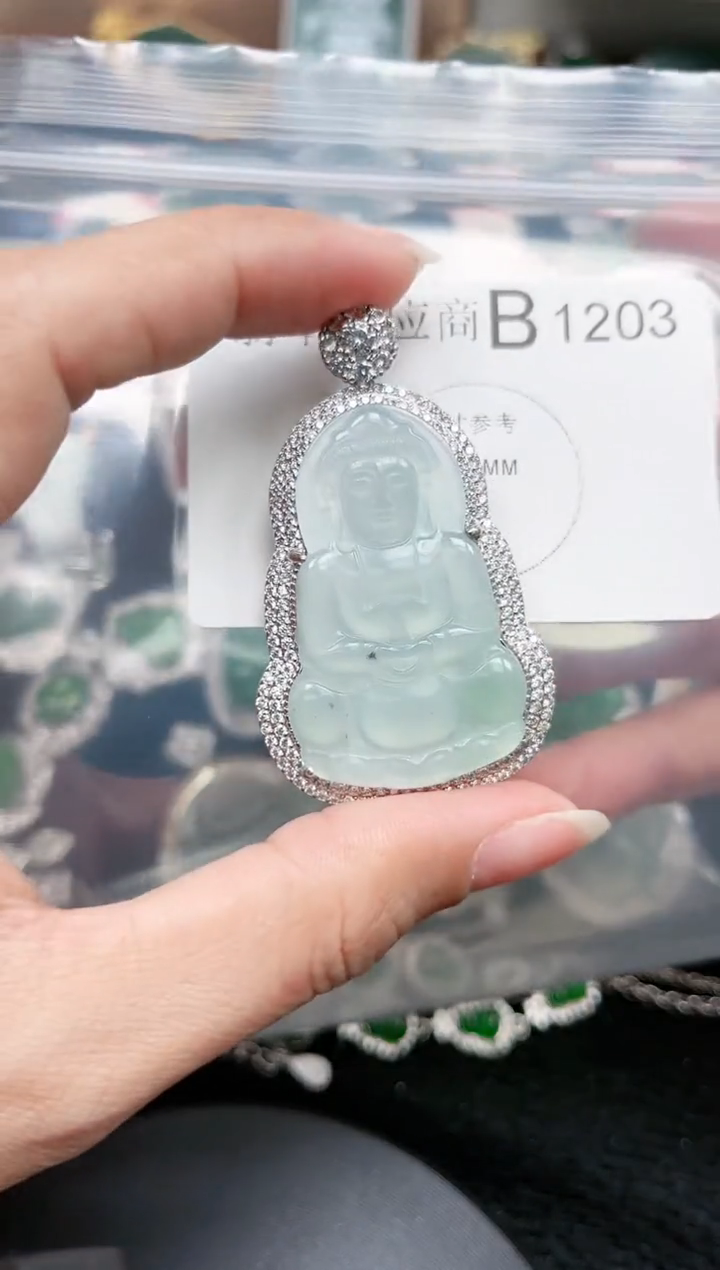 【闪购商品】翡翠颈饰未镶嵌赠皮绳1203