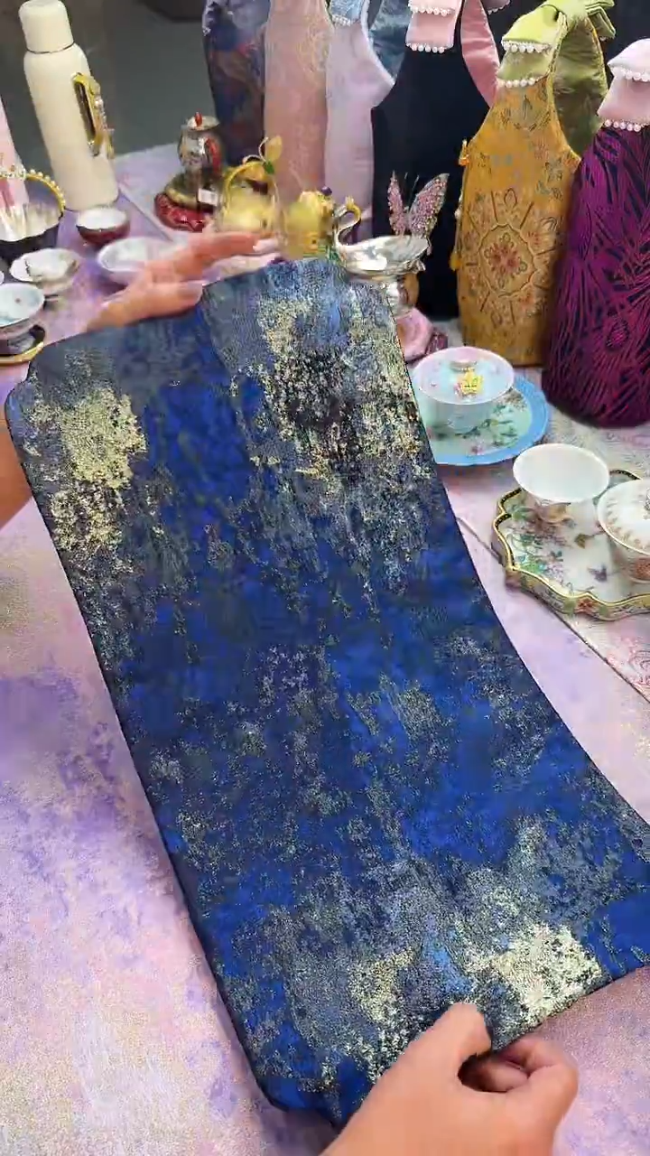 43福利款茶席 宝蓝鎏金