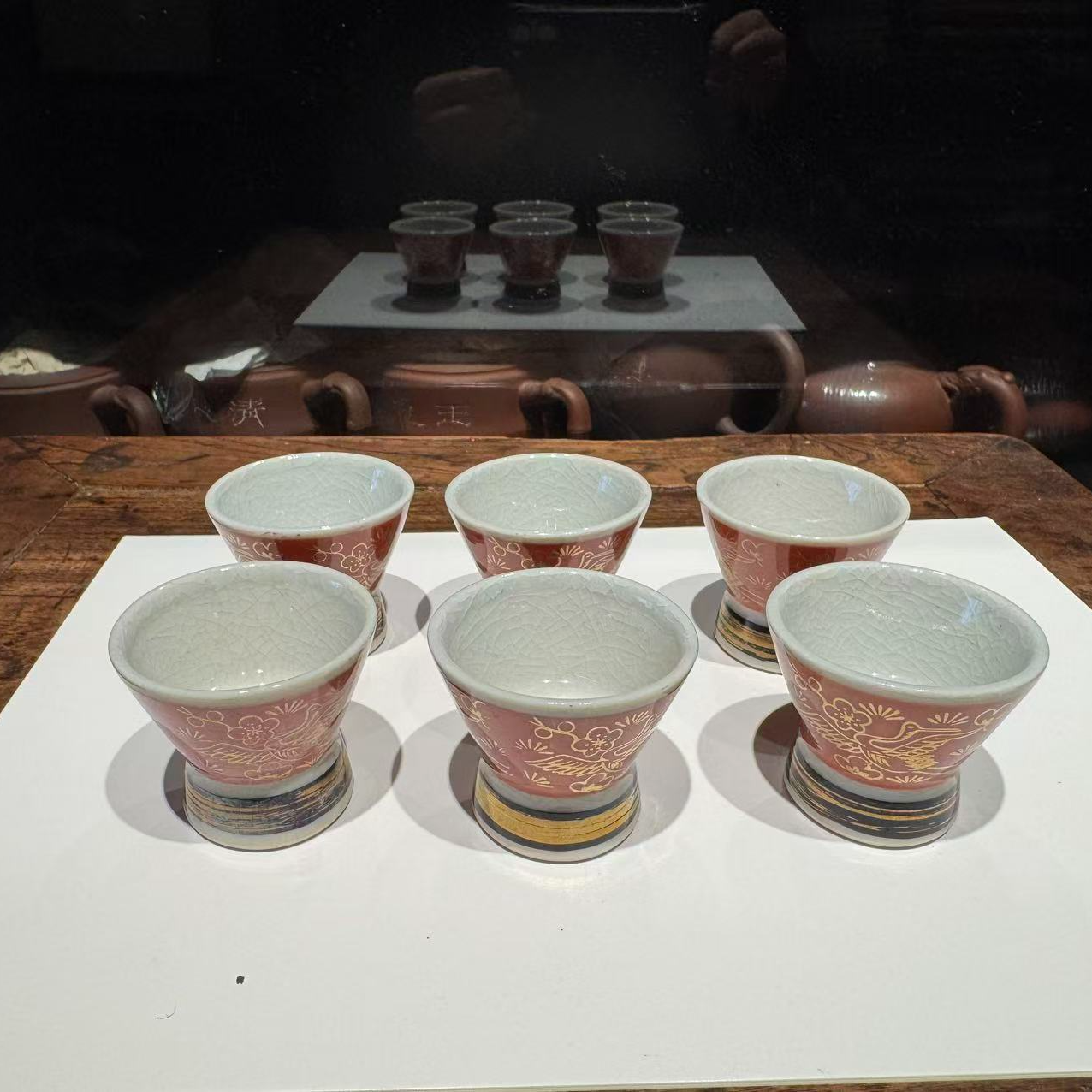 早期 九谷小杯 全新全品6个/组