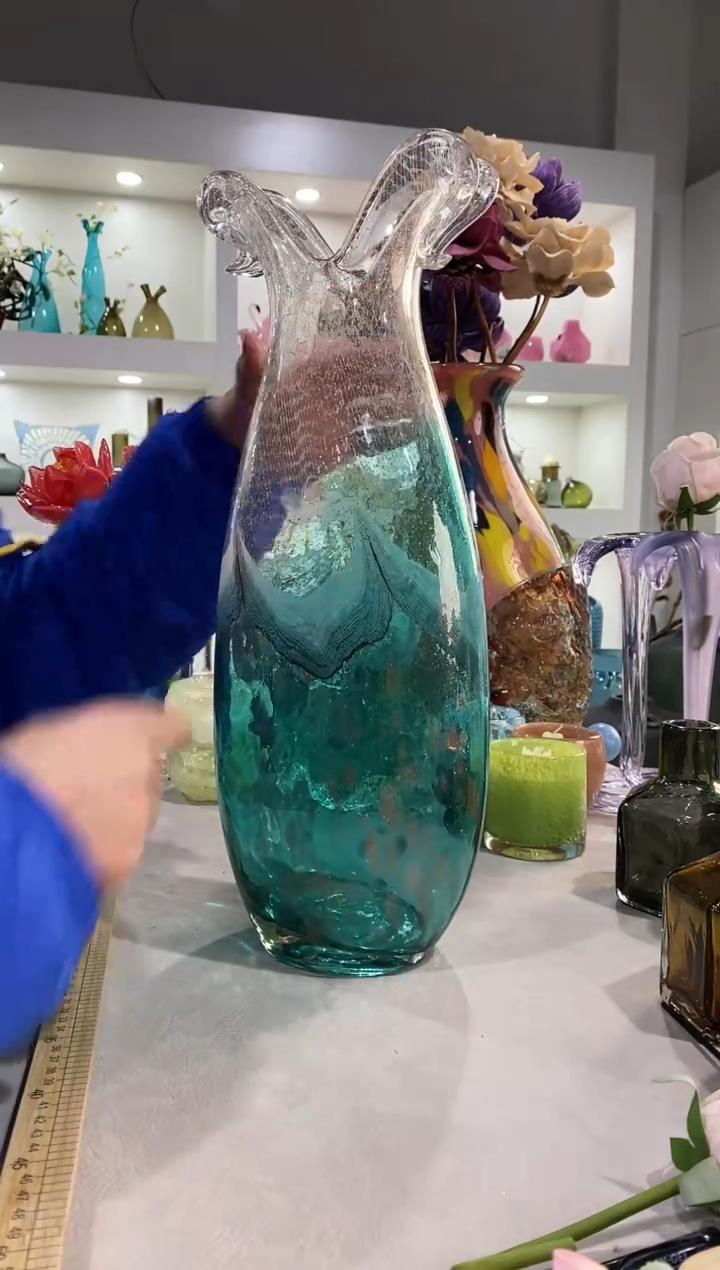 慕忆家手作琉璃花瓶瑕疵