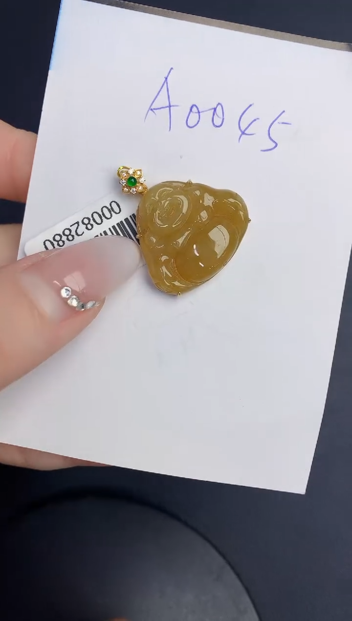 【闪购商品】翡翠颈饰18K金镶嵌0000000000