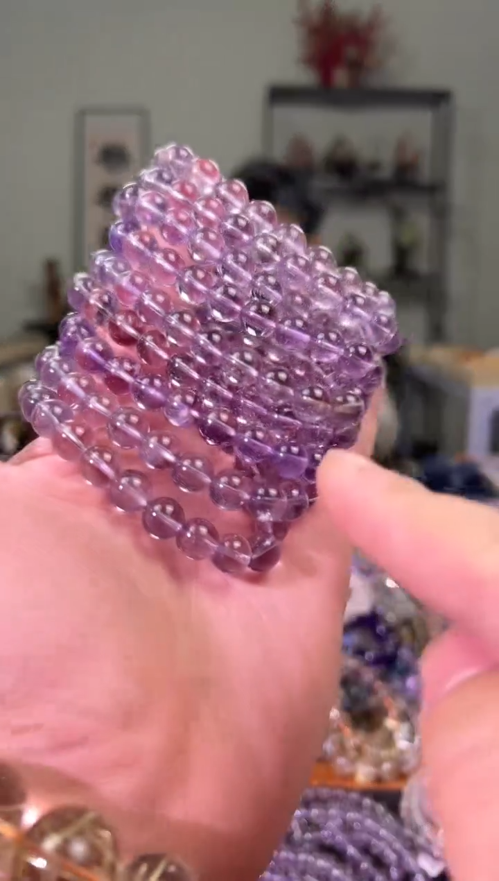 【闪购商品】紫晶手串未镶嵌9+mm巴西紫水（多样性发其一）