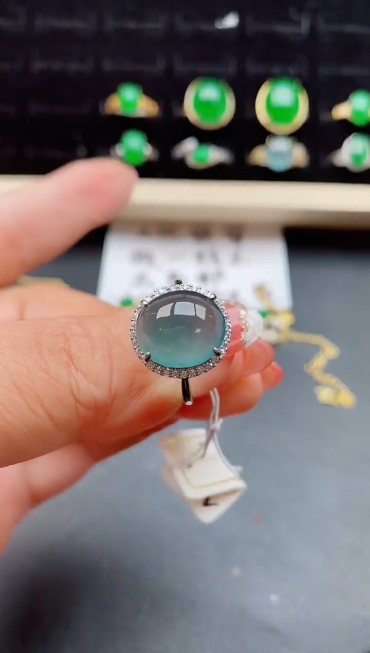 【闪购商品】翡翠戒指银S925镶嵌508580