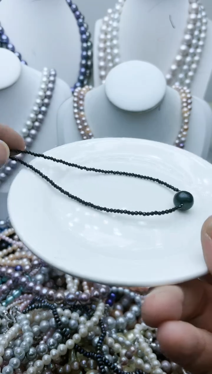 【闪购商品】淡水珍珠颈饰钛钢1