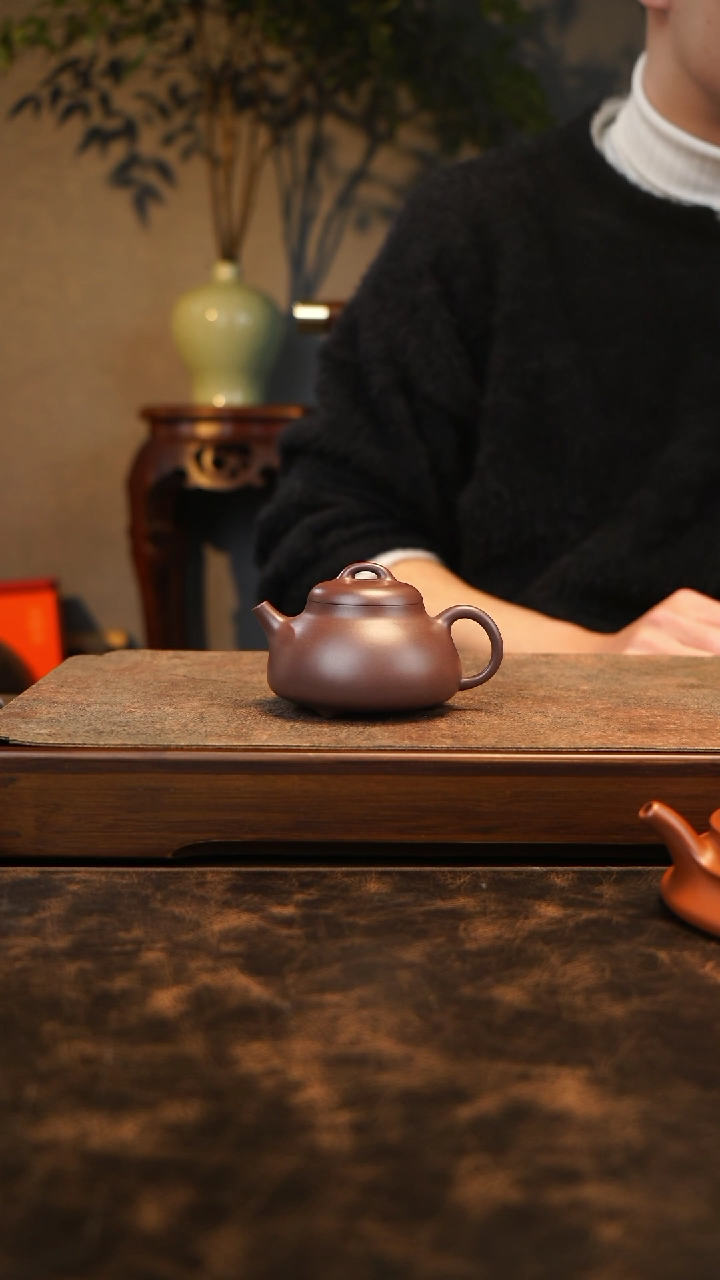 【闪购商品】紫砂壶云松堂——刘盛《云瓢一式》紫泥120cc