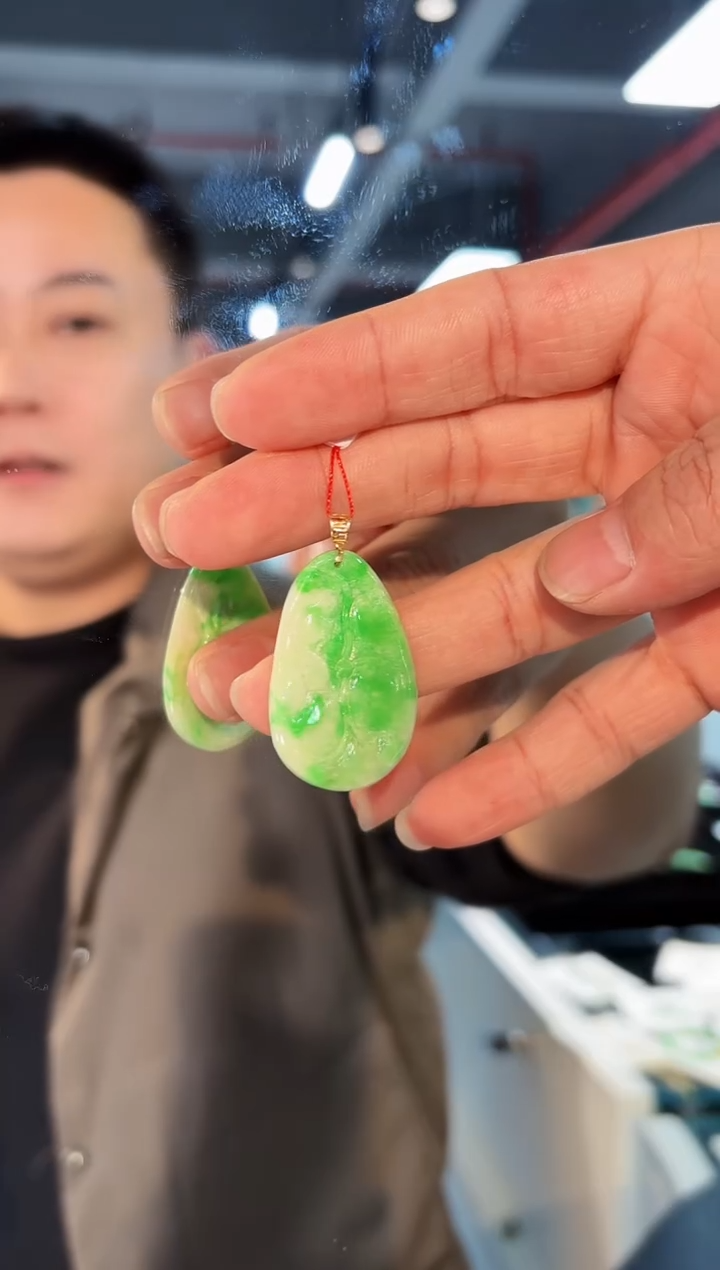 【闪购商品】翡翠颈饰18K金镶嵌缅料A货/支持复检/一件