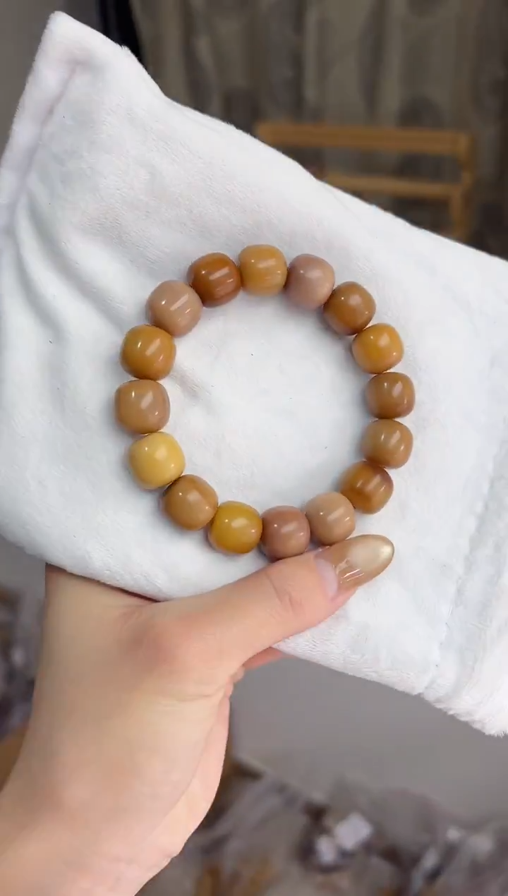 手串菩提根/象牙果沐p12紫美人干磨桶珠13*14mm手串