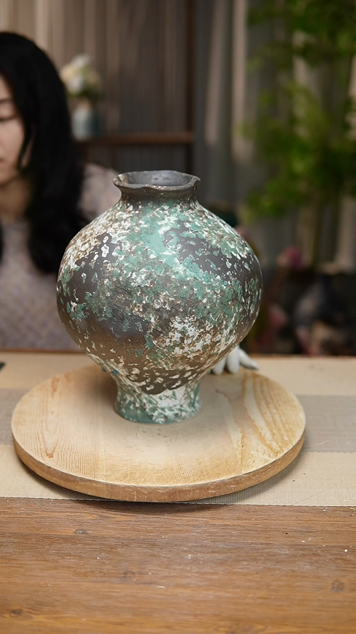 【闪购商品】陶瓷  花器涂鸦绿灯笼