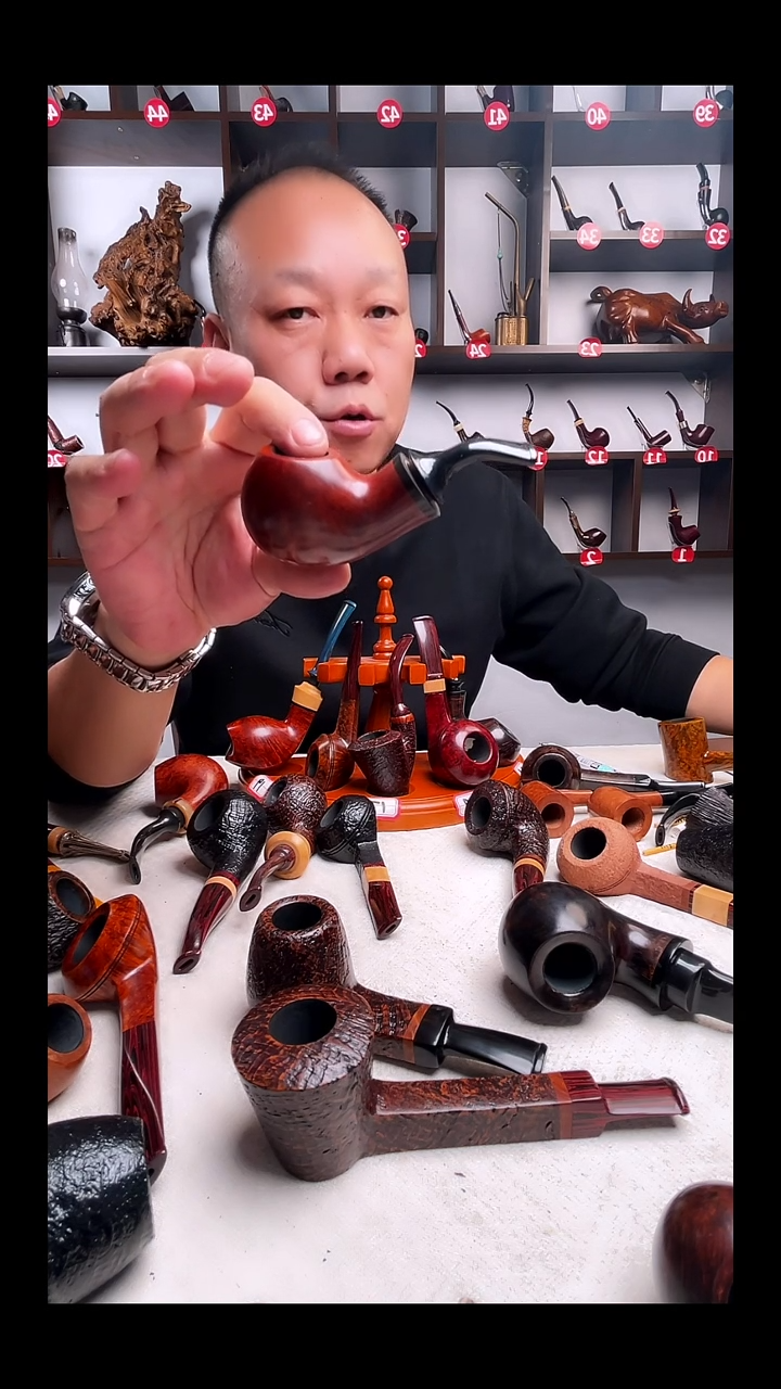 意大利石楠木手工打磨烟斗