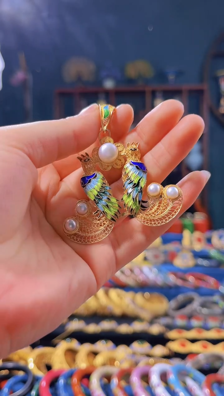 【闪购商品】非遗绝技 花丝有凤来仪吊坠