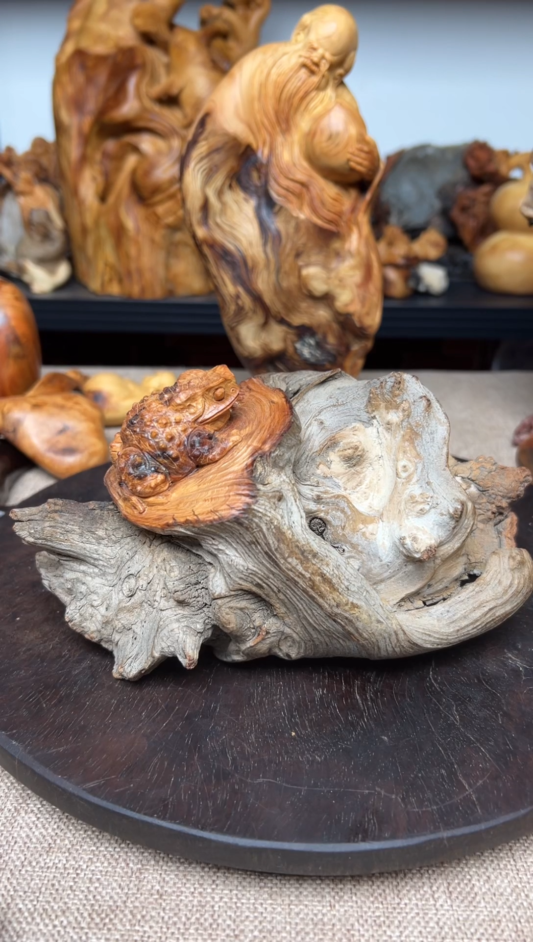 柏木（崖柏）大*海崖柏雕刻件