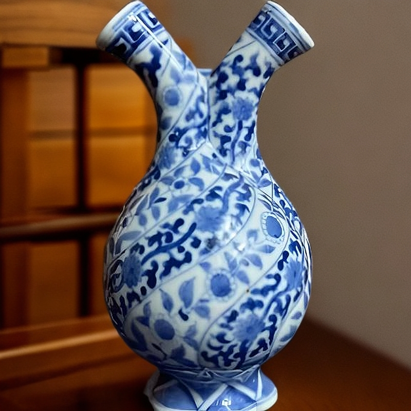 青花瓷器交颈瓶全品包顺丰