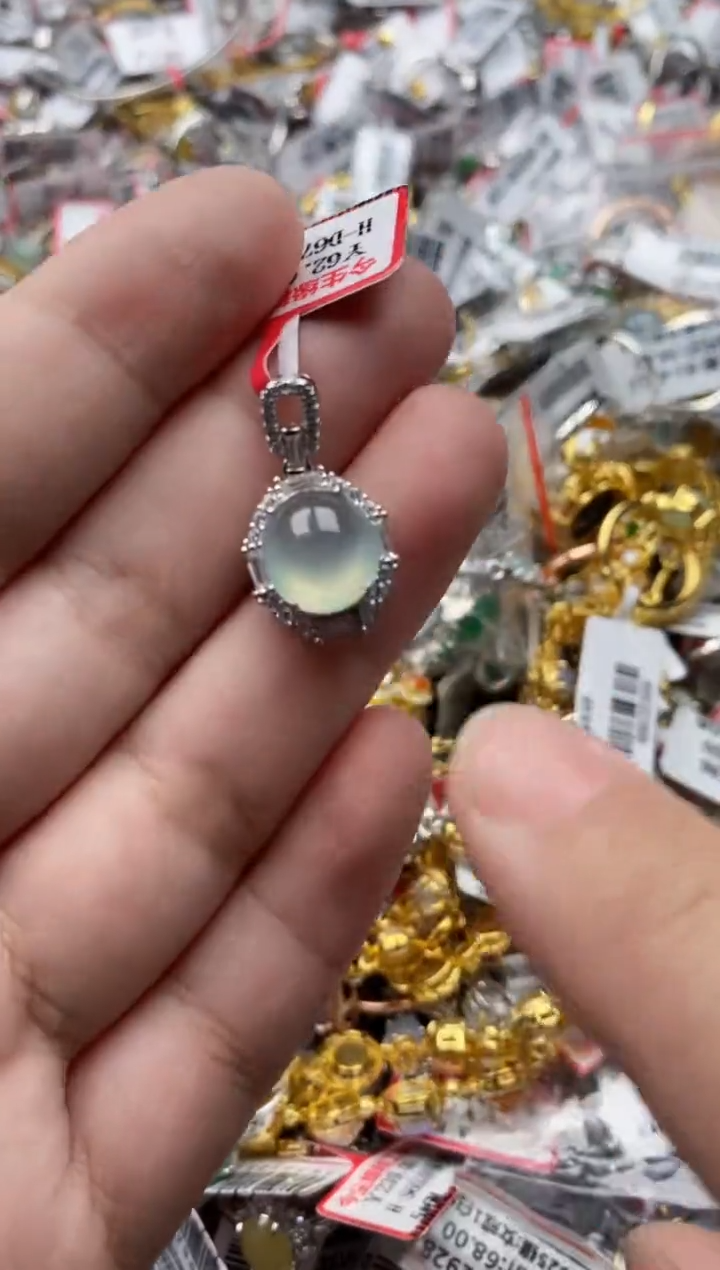 【闪购商品】翡翠戒指银S925镶嵌22222---5