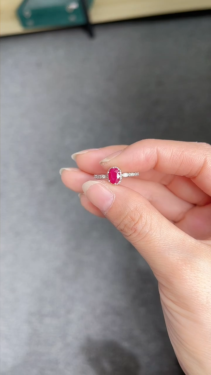 【闪购商品】红宝石戒指银S925镶嵌成品