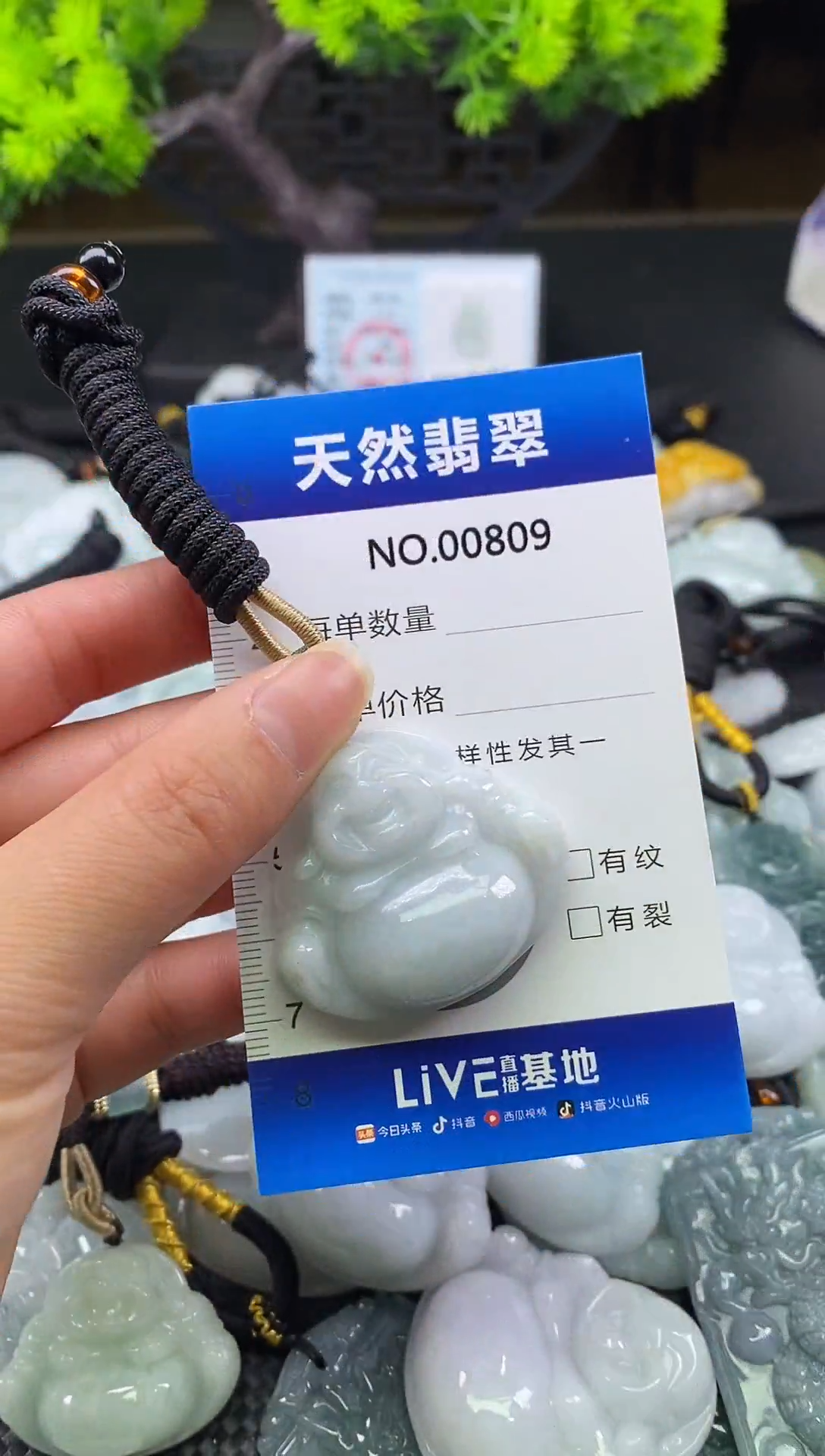 颈饰未镶嵌翡翠天然缅甸翡翠809