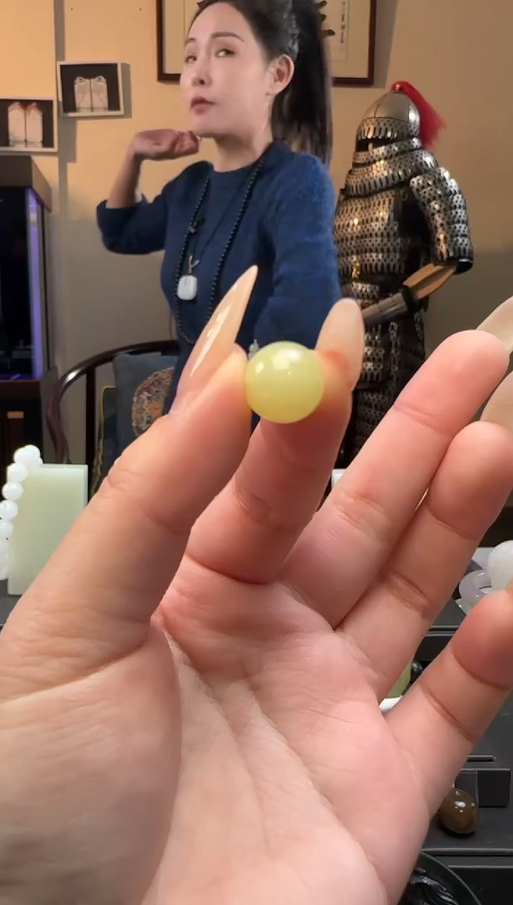 【闪购商品】和田玉黄口圆未镶嵌单珠