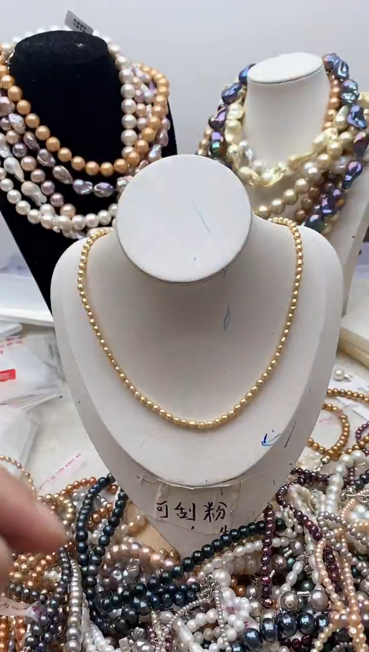 【闪购商品】淡水珍珠颈饰钛钢122