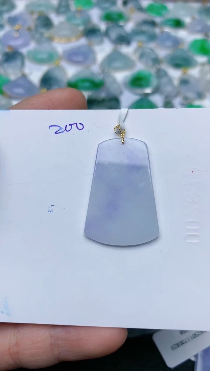 【闪购商品】翡翠颈饰18K金镶嵌天然翡翠A货    