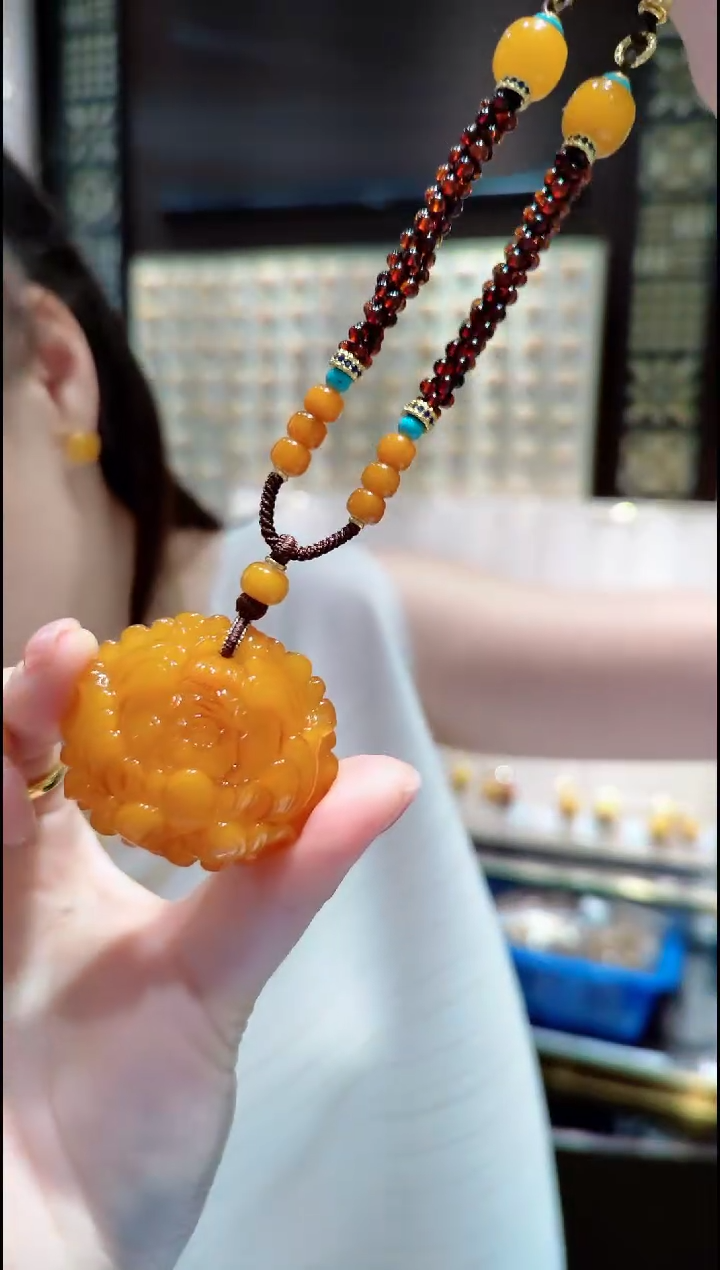 未镶嵌蜜蜡珠宝奇石﹣C26蜜蜡吊坠