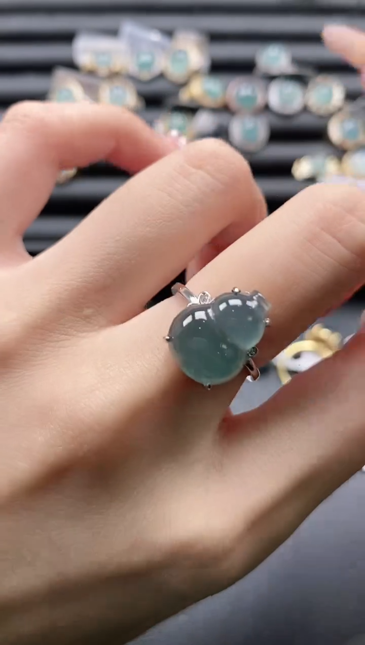 【闪购商品】翡翠戒指银S925镶嵌1111