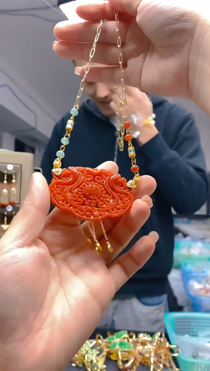 【闪购商品】翡翠耳饰合金0198翡翠锁骨链