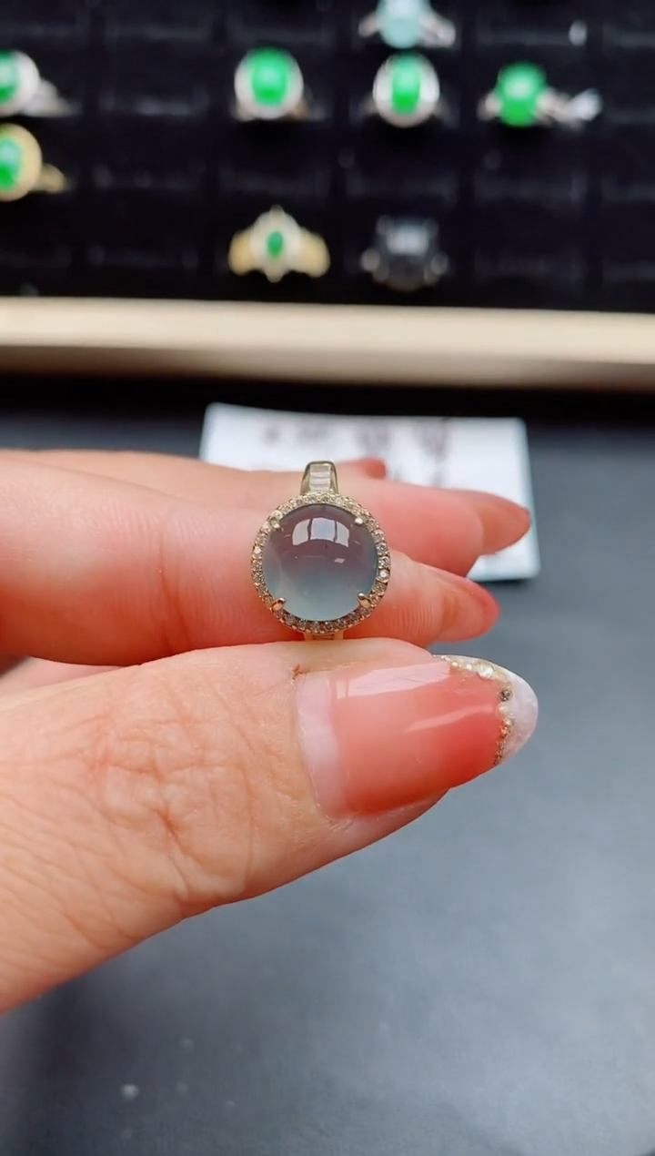 【闪购商品】翡翠戒指银S925镶嵌5080580